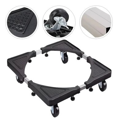 BASE AJUSTABLE RUEDAS COCINA REFRIGERADOR LAVADORA MULTIUSOS - 1