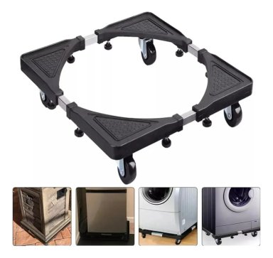 BASE AJUSTABLE RUEDAS COCINA REFRIGERADOR LAVADORA MULTIUSOS - 4