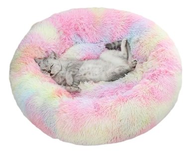 CAMA MASCOTA ANTIESTRES PERRO GATO DE 50 CMS ULTRASUAVE ROSA - 1