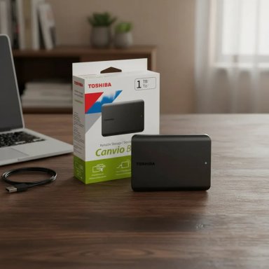 DISCO DURO EXTERNO 1TB 2.5 USB 3.2 CANVIO BASICS NEGRO C NEGRO - 3