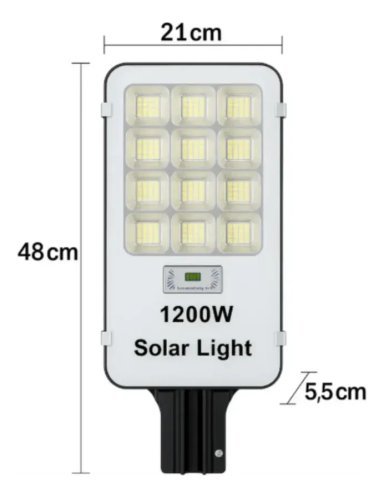 FOCO SOLAR 1200W LED ILUMINACION ALTA POTENCIA EXTERIOR - 2