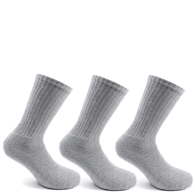 PACK X3 PARES CALCETINES HOMBRE PERUGGI ALGODÓN DEPORTIVO LARGO 3/4 GRIS - 1