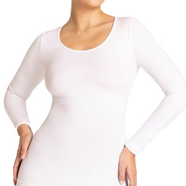 POLERA FAJA MANGA LARGA BLANCO - 1