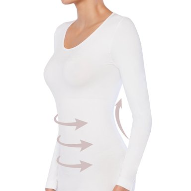 POLERA FAJA MANGA LARGA BLANCO - 3