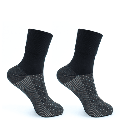 PACK X2 PARES DE CALCETINES MUJER MONARCH 2 PARES COBRE COLORES VUELTA NEGRO - 1