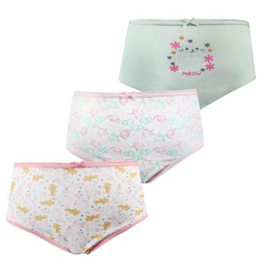 3 CALZONES COTTON SPANDEX NIÑA TAIS MENTA - 1
