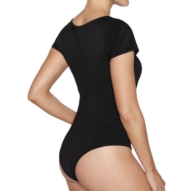 MONARCH - BODY MANGA CORTA ESCOTE CUADRADO NEGRO - 2