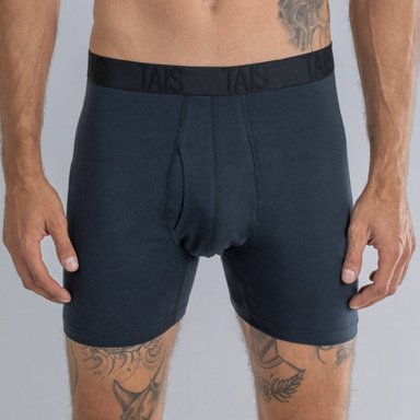 2 UNIDADES BOXER LARGO LISO AZUL HAPPY BOOLLS - 1