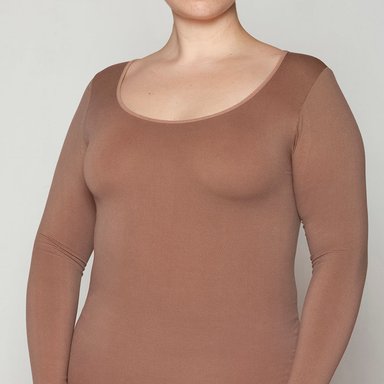 POLERA ESENCIAL MANGA LARGA CANELA MONARCH - 4