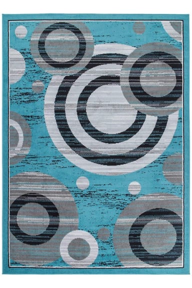 ALFOMBRA MODALFO KASHAN KING CONTEMPORÁNEA MODERNA 501 AZUL 245 X 305 CM - 1