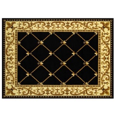ALFOMBRA MODALFO KASHAN KING CONTEMPORÁNEA MODERNA 503 NEGRA 153 X 213 CM - 1