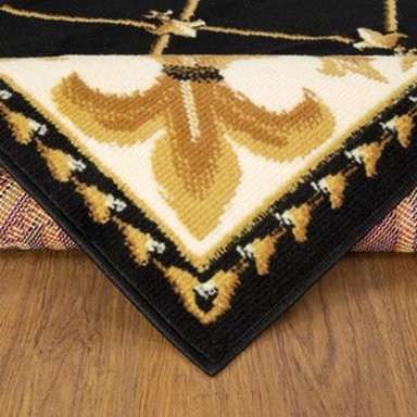 ALFOMBRA MODALFO KASHAN KING CONTEMPORÁNEA MODERNA 503 NEGRA 153 X 213 CM - 3