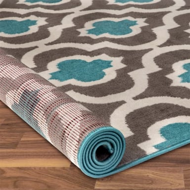 ALFOMBRA MODALFO KASHAN KING CONTEMPORÁNEA MODERNA 505 AZUL 153 X 213 CM - 2