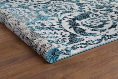 ALFOMBRA MODALFO KASHAN KING CONTEMPORÁNEA MODERNA 506 AZUL 245 X 305 CM - 2