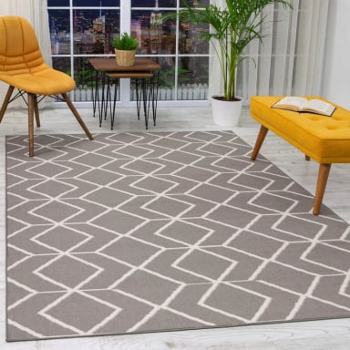 ALFOMBRA MODALFO KASHAN KING CONTEMPORÁNEA MODERNA 507 GRIS 245 X 305 CM - 4