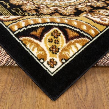 ALFOMBRA MODALFO KASHAN KING CONTEMPORÁNEA MODERNA 4670 NEGRO CREM 200 X 290 CM - 2