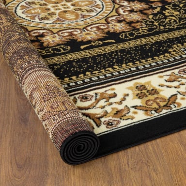 ALFOMBRA MODALFO KASHAN KING CONTEMPORÁNEA MODERNA 4670 NEGRO CREM 200 X 290 CM - 3