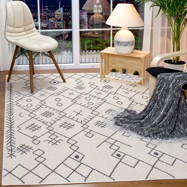 ALFOMBRAS MODALFO FLORIDA CONTEMPORÁNEA MODERNA MODA 2700BLANCO 160 X 230 CM - 2