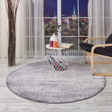 ALFOMBRA MODALFO FLORIDA CONTEMPORÁNEA MODERNA REDONDA 34 GREY 160 X 160 CM - 4