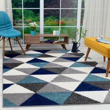 ALFOMBRA MODALFO FLORIDA CONTEMPORÁNEA MODERNA 80 TURQUESA 200 X 290 CM - 4