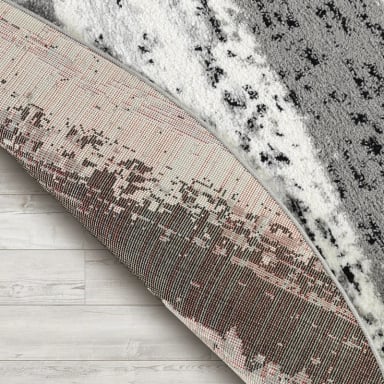 ALFOMBRA MODALFO FLORIDA CONTEMPORÁNEA MODERNA REDONDA GRIS 160 X 160 CM - 4