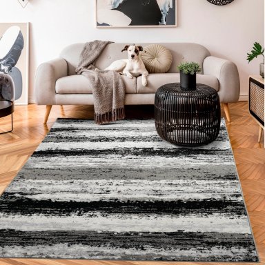 ALFOMBRA MODALFO FLORIDA CONTEMPORÁNEA MODERNA GRIS 160 X 210 CM - 2
