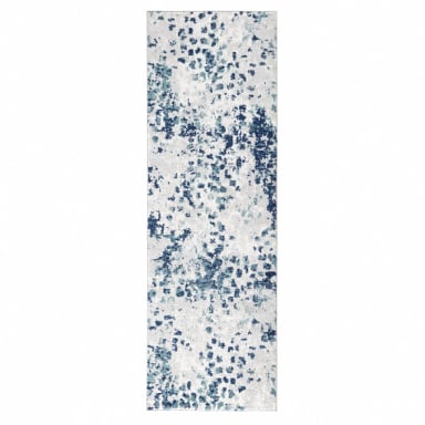 ALFOMBRA MODALFO FLORIDA CONTEMPORÁNEA MODERNA PASILLO AZUL 70 X 230 CM - 1