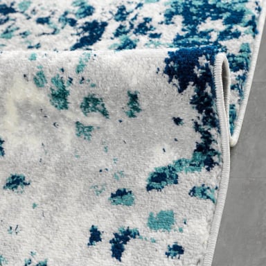 ALFOMBRA MODALFO FLORIDA CONTEMPORÁNEA MODERNA PASILLO AZUL 70 X 230 CM - 3