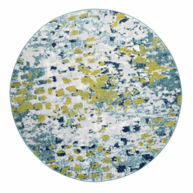 ALFOMBRA MODALFO FLORIDA CONTEMPORÁNEA MODERNA REDONDA VERDE 160 X 160 CM - 1