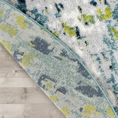 ALFOMBRA MODALFO FLORIDA CONTEMPORÁNEA MODERNA REDONDA VERDE 160 X 160 CM - 4