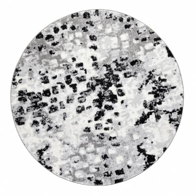 ALFOMBRA MODALFO FLORIDA CONTEMPORÁNEA MODERNA REDONDA GRIS 160 X 160 CM - 1