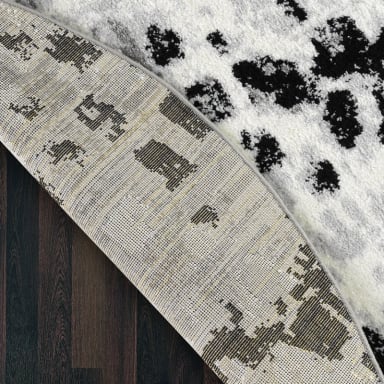 ALFOMBRA MODALFO FLORIDA CONTEMPORÁNEA MODERNA REDONDA GRIS 160 X 160 CM - 4