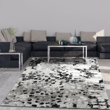 ALFOMBRA MODALFO FLORIDA CONTEMPORÁNEA MODERNA GRIS 160 X 210 CM - 2