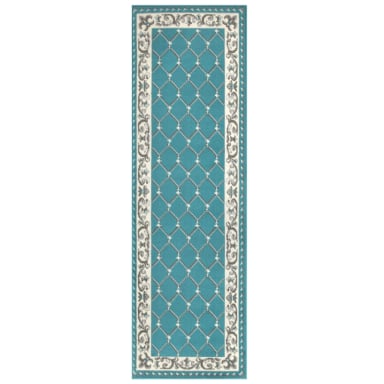 ALFOMBRA PASILLO KASHAN KING AZUL 66 CM X 430 CM - 1
