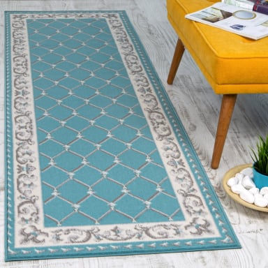 ALFOMBRA PASILLO KASHAN KING AZUL 66 CM X 430 CM - 2