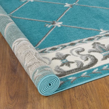 ALFOMBRA PASILLO KASHAN KING AZUL 66 CM X 430 CM - 3