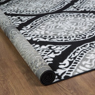 ALFOMBRA KASHAN KING NEGRA 123 CM X 185 CM - 3