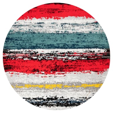 ALFOMBRA REDONDA FLORIDA ROJA 160 X 160 CM - 1