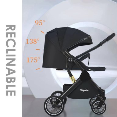 COCHE PASEO BABYMINE WALKY MALETA COMPACTO REVERSIBLE NEGRO - 4