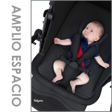 COCHE PASEO BABYMINE WALKY MALETA COMPACTO REVERSIBLE NEGRO - 5