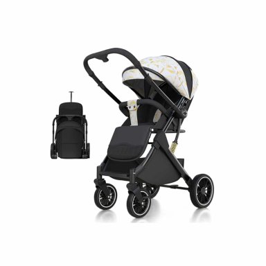 COCHE PASEO BABYMINE WALKY MALETA COMPACTO REVERSIBLE BLANCO - 1