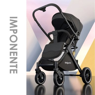 COCHE PASEO BABYMINE WALKY MALETA COMPACTO REVERSIBLE BLANCO - 6