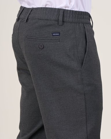 PANTALÓN NIÑO POLEMIC GRIS ESCOLAR SLIM FIT - 3