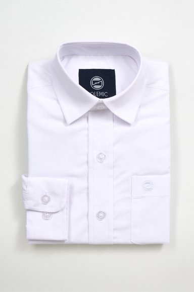 CAMISA BLANCA ESCOLAR SLIM FIT 12 A 18 POLEMIC - 7