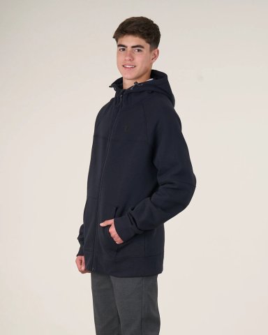 POLERON ESCOLAR FRANELA RAGLAN CIERRE Y GORRO CP28 (T.12-T.18) POLEMIC - 2