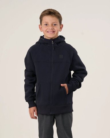 POLERON ESCOLAR FRANELA RAGLAN CIERRE Y GORRO CP28 (T.6-T.10) POLEMIC - 1