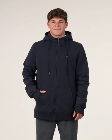 POLERON COLEGIO FRANELA FULL CIERRE Y GORRO ESCOLAR CP29 (S-XL) POLEMIC - 1