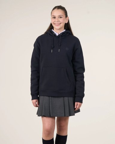 POLERON ESCOLAR NIÑA FRANELA SIN CIERRE CON GORRO SP26 (S-XL) POLEMIC - 1