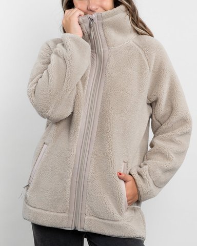 POLERON MUJER CHAQUETA DE POLAR CUELLO ALTO SHERPA POLEMIC - 5