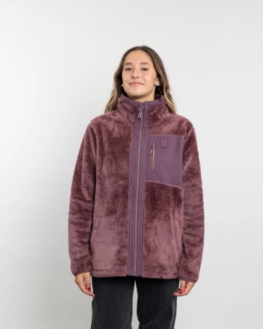 POLERON MUJER POLAR SHAGGY BONDED CIRUELA POLEMIC - 2
